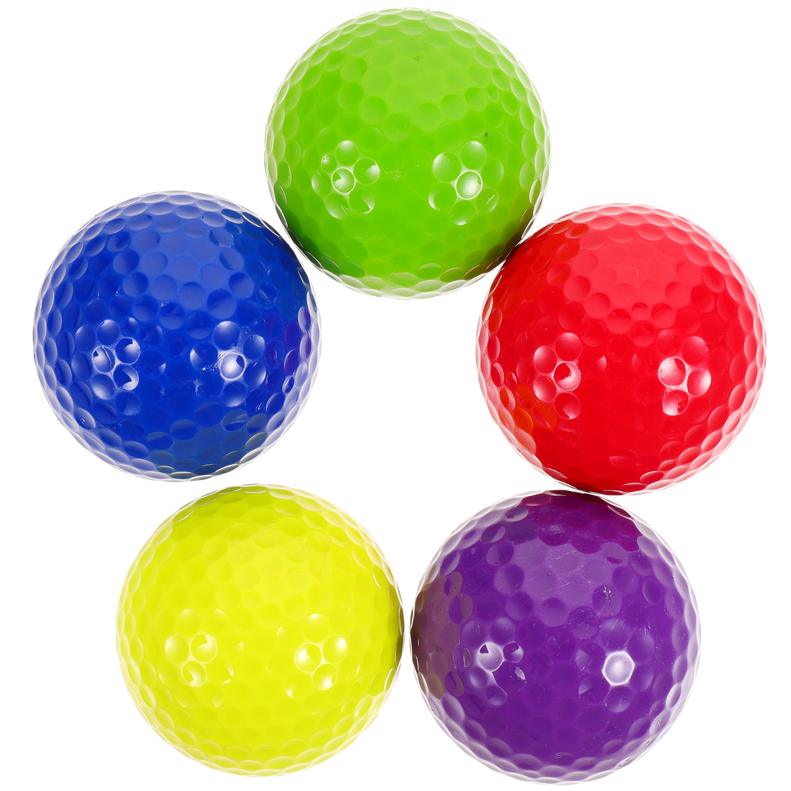 Golf Exercise Equipment - 5 Pcs Plastic Practice Golf Balls